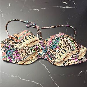 Victoria's Secret Multicolor Patterned Bikini Top